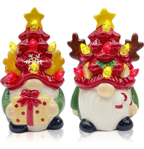 Juego De 2 Gnomos De Navidad Decoraciones Navideñas Para El