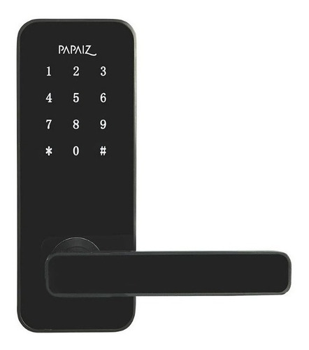 Fechadura Digital Abertura Para Esquerda Preta Sl100 Papaiz