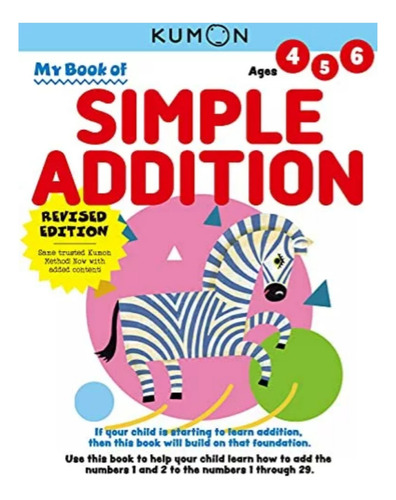 Libro Kumon Mi Libro De Sumas Simples En Ingles Para Niños