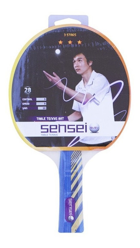 Paleta Ping Pong 3 Estrellas Sensei® - Tenis De Mesa