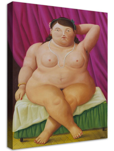 Cuadro Canvas Decorativos Mujer Sentada Fernando Botero