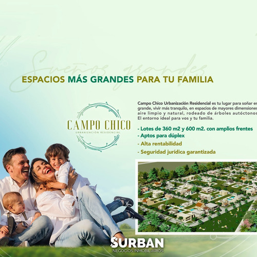 Imagen 4 de 9 de Lotes A La Venta 360 Y 600mts2 Urbanizacion Campo Chico Zona Sur Camino San Carlos