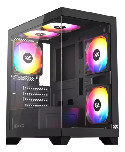 Gabinete Gamer Xyz Titanium Lite Argb Vidrio Panoramico