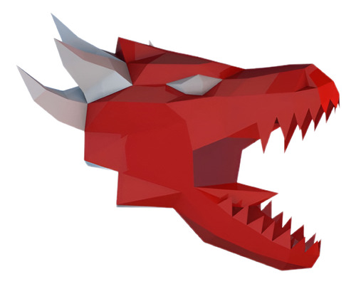 Máscara Dragon Plantilla Para Armar (formato Pdf)