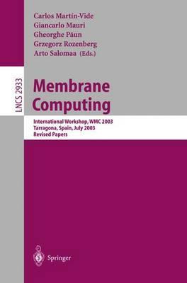 Libro Membrane Computing - Carlos Martã¿â­n-vide