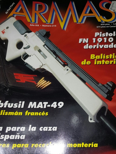 Revista Armas N 215 Pistola Fn 1910 Balistica En La Plata