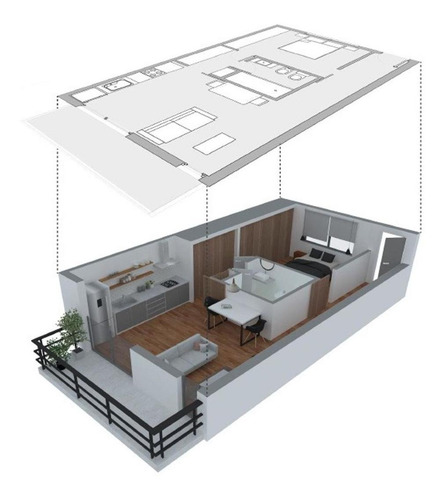 Imagen 6 de 19 de Depto En Venta En Obra, Av Italia Al 700, Tigre Monoambiente