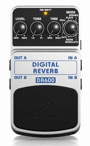 Behringer Dr600 Pedal Efectos Reverb Digital Estéreo Y Delay