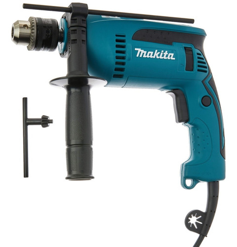 Taladro percutor atornillador eléctrico de 13mm Makita HP1640 760W + accesorio 220V