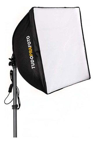 Softbox 40x40 + Tripé Universal E Lâmpada De Luz Fria 220v