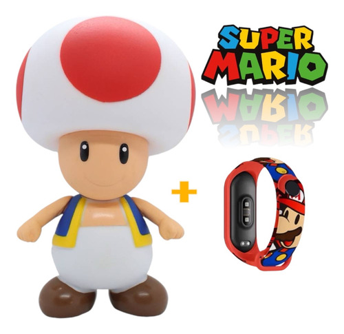 Super Mario Bross 20 Cm Grande + Reloj Digital De Regalo