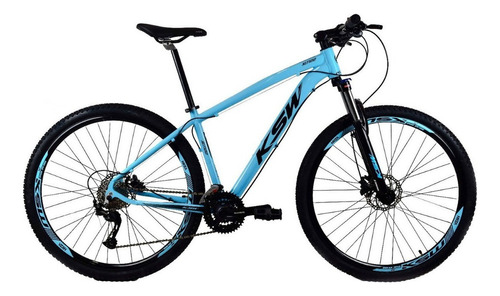 Bicicleta Aro 29 Ksw Xlt 100 - 27 Vel. Alivio 7.0 Cor Azul Tamanho Do Quadro 17