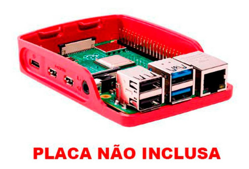 Case Oficial Para Raspberry Pi4 Pi 4 + Dissipadores De Calor
