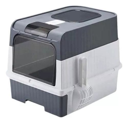 Caja De Arenero Plegable Grande Para Gatos Con Desinfección