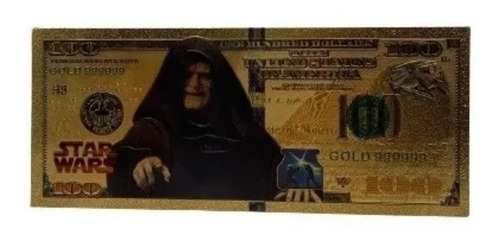 Billete Plata 100 Dolares De Coleccion Star Wars Palpatine