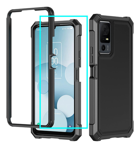 Funda Para Tcl 40xl 40t Jitterbug Smart 4 Negro Frosted Poli