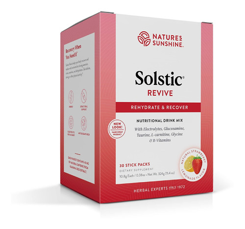 Nature's Sunshine Solstic Revive, 30 Paquetes | Bebida De Re