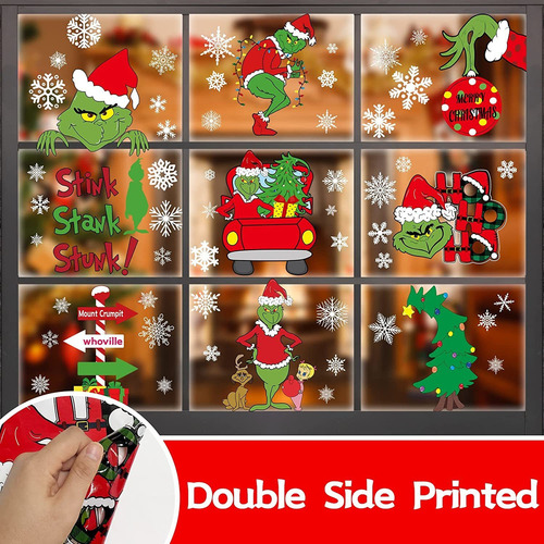 Adhesivos De Ventana De Navidad 8 Hojas Pegatinas De Ventana