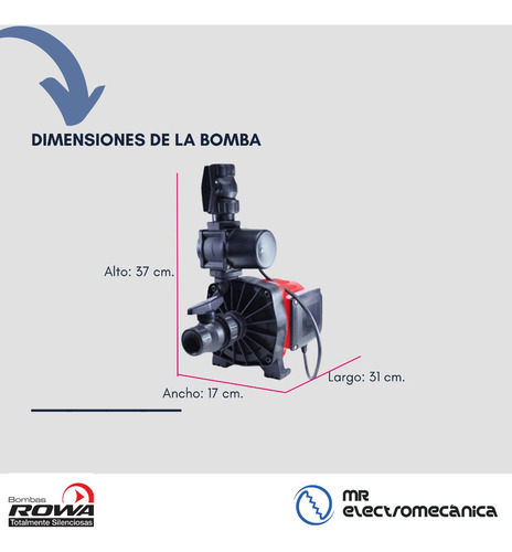 Imagen 5 de 10 de Bomba Presurizadora Rowa Tango Sfl 9 / 2 Duchas Baños