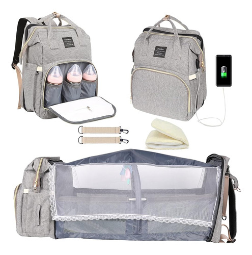 ~? Fwkekye Baby Diaper Bag Mochila Con Cambiador, Registro D