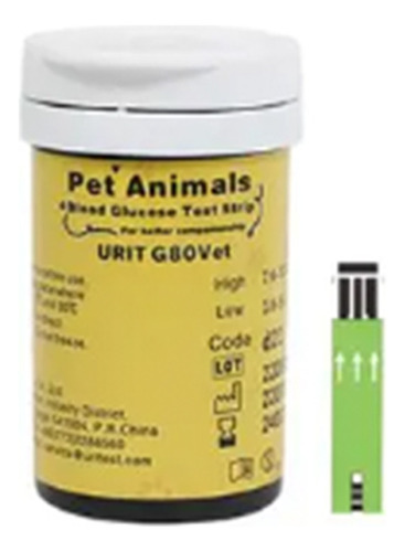 Tiras Y Lancetas Para Glucómetro Vet Urit-80v Perros Y Gatos Color Sin Color