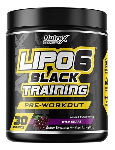 Lipo 6 Black Training - 30 Serv - Formula Americana