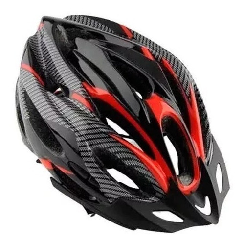 Casco Ciclista Talle M/l - Cumple Norma En-1078 - Rojo/negro