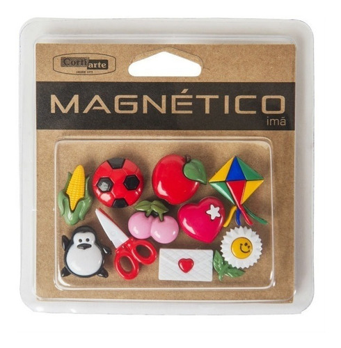 Imã Magnetico Colorido 10 Unidades Geldeira Decorativo