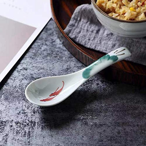 Cuchara Sopa Ceramica Arroz Porcelana Esmaltada Estilo