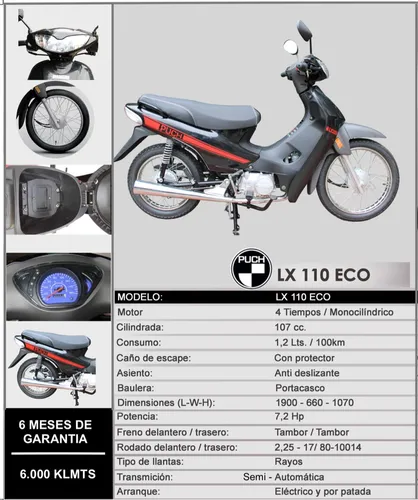 Moto Pollerita Puch 110cc Freno Tambor Económica