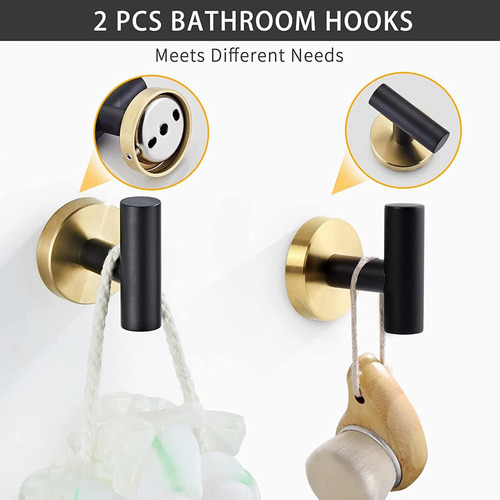 Imagen 9 de 12 de Juego De Accesorios De Baño De Acero Inoxidable Para Baño, 5