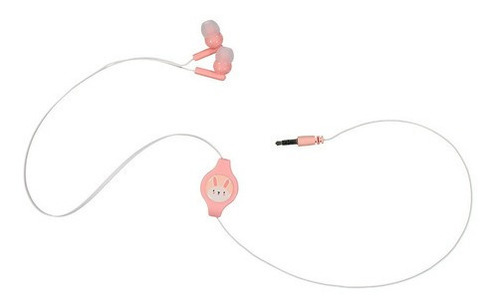 Audífonos Mumuso Con Cable Retráctil - Rosa