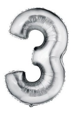 Globos Numeros 35 Cm Metalicos Plata Mylar Foil Oferta