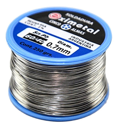 Estaño Para Soldar Eximetal 250gr 0.7mm (c/fundente) Oferta!