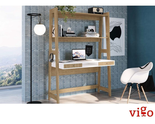 Escritorio Tipo Mural Con Biblioteca Linea Trend Homeoffice
