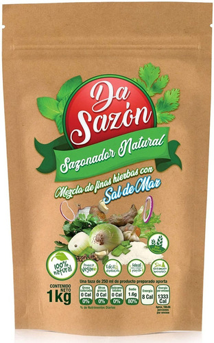 Consomé Sazonador Vegetal Finas Hierbas Da Sazón Vegano 1kg