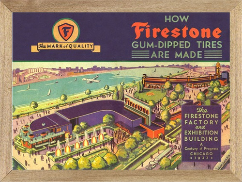 Firestone Fabrica Cuadro Poster Cartel Publicidad  K240