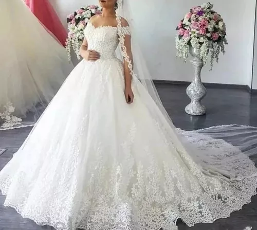 Vestido Noiva Princesa Com Véu Longo Casamento Lindo 'e150