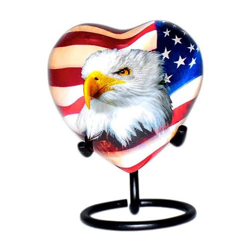Urna Forma De Corazón Diseño De Bandera Estadounidens...