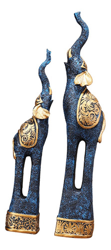 Estatua De Pareja De Elefantes, Escultura De Animal, Obra De