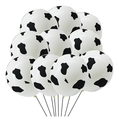 Globos  Estampado De Vaca 12 Und R12