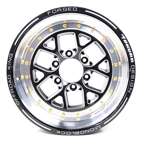 Rodas 18 Off Road Tokura 6x139 Troller Ranger Hilux L200 Cor Preto Com Diamantado