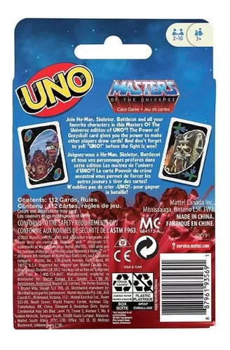 Jogo Uno Dos Mattel 112 Cartas