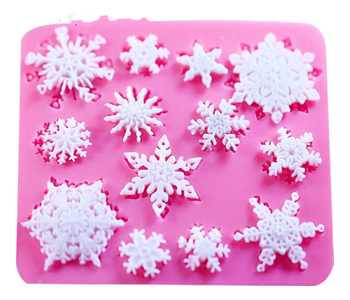 2 Pcs Diy Fondant Cake Mold Snowflake Silicone Mold