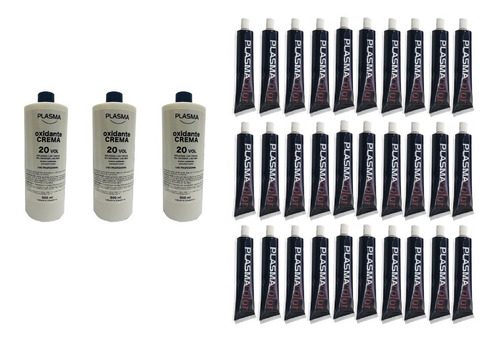 Tintura Plasma 30 Pomos + 3 Oxigenada 20vol X 900ml Regalo