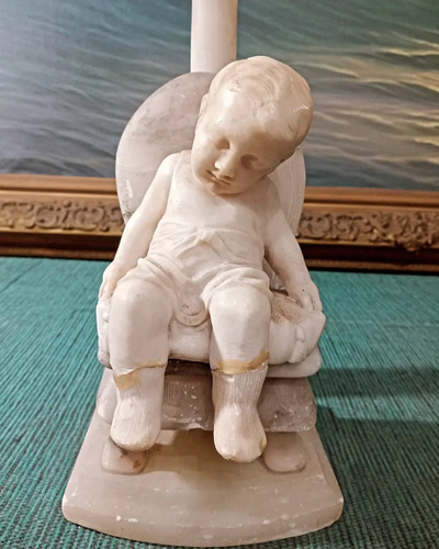 Antigua Escultura De Alabastro (Usado)