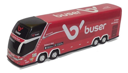 Miniatura Ônibus  Buser Cama Bus Vermelho 30cm