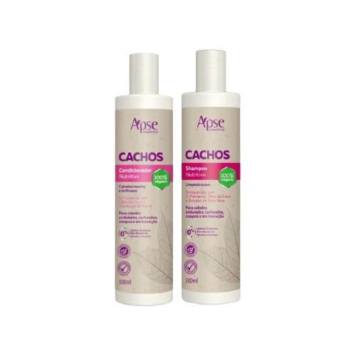 Kit Cachos Shampoo E Condicionador Nutritivo 300ml Brilhoso