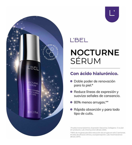 Nocturne Sérum Suero Facial /ácido Hialurónico 30 Ml Lbel