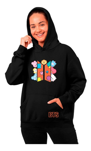 Sudadera Hoodie Bt21 Logo Ptd Bts Kpop Unisex